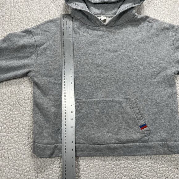KULE Crosby Hoodie Womens S Gray Cropped Cozy Streetwear Minimalist Coastal Prep - Picture 9 of 11